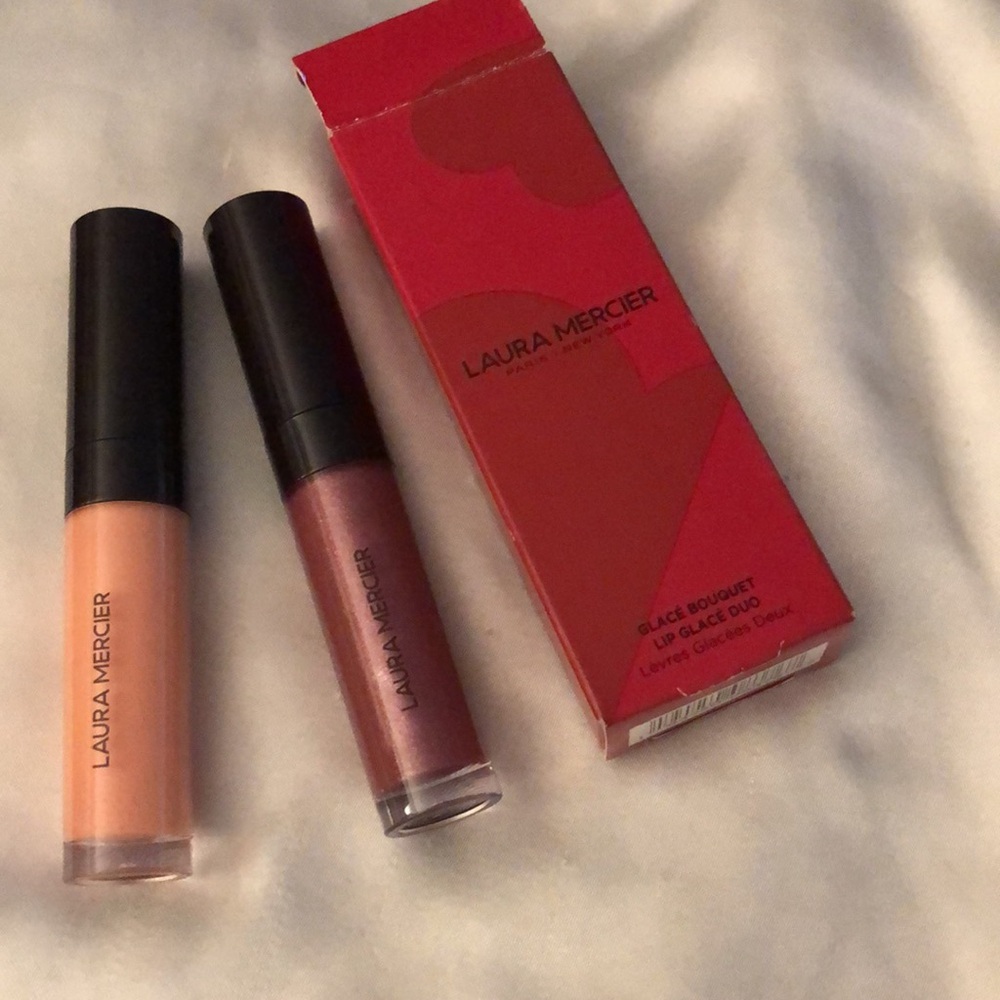 Laura Mercier Lip Glace Bouquet Duo Rose & Sugar Plum NIB Full Size 5.7ml Each - Picture 2 of 12